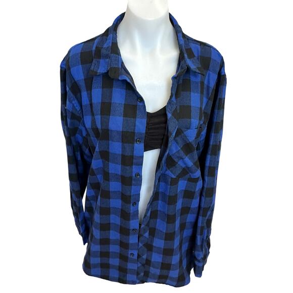 Venom Plaid Flannel Shirt XL Oversize Shacket Upcycle Unique Marvel Comic Purple - Picture 4 of 6